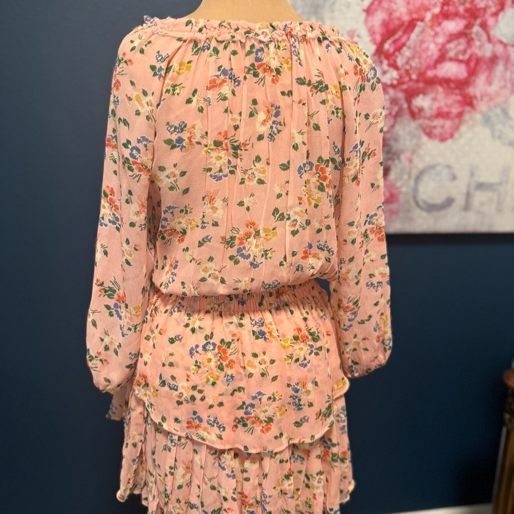 LoveShackFancy Popover Dress Floral Pink Ruffle Dress XS - Picture 5 of 8